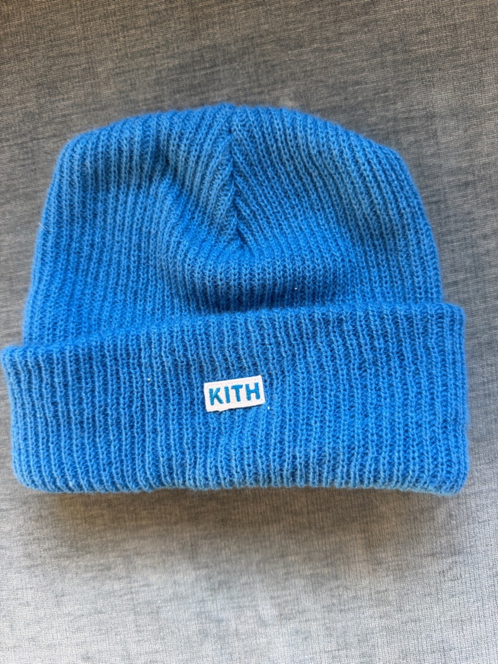 Kith Blue Ribbed Knit Beanie